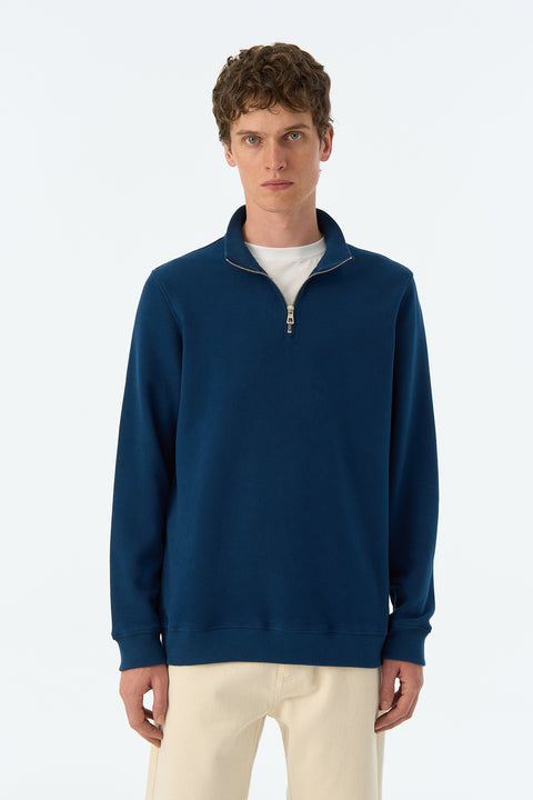 Pure Form Quarter-Zip Sweatshirt - Navy Blue