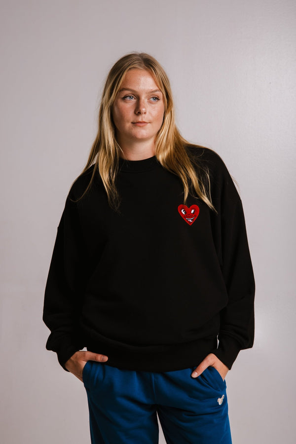 Heart Sweatshirt - Black
