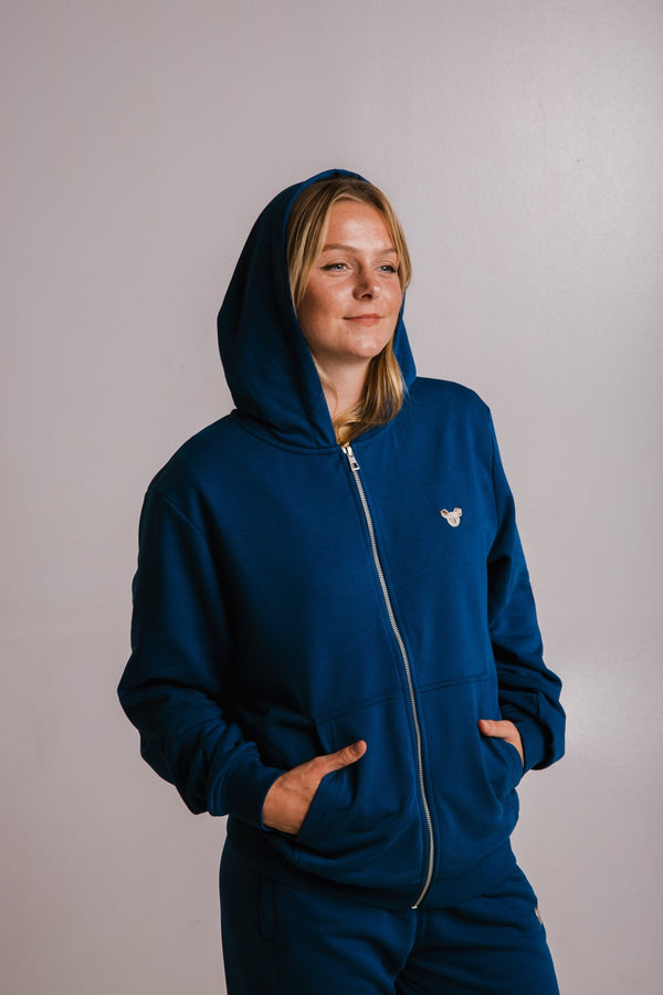 Koala Soft Fleece Full Zip Hoodie - Navy Blue