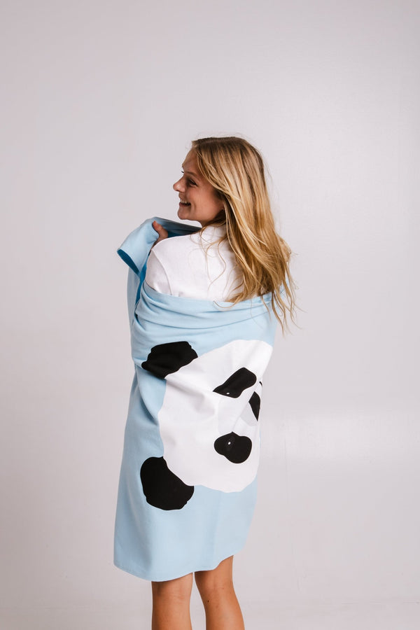 Panda Peshtemal - Light Blue