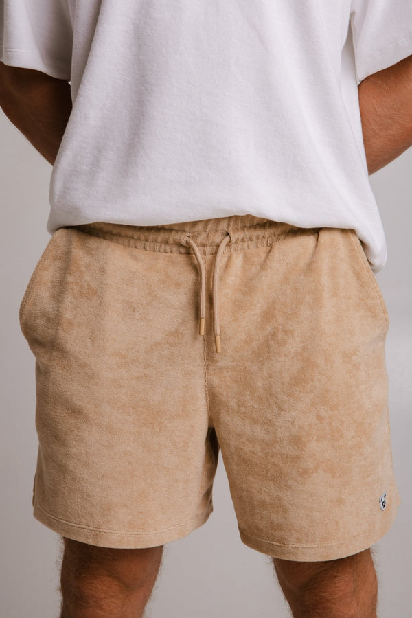 Panda Terry Men's Shorts  - Light Brown