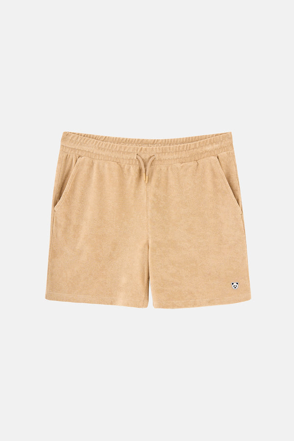 Panda Terry Men's Shorts  - Light Brown