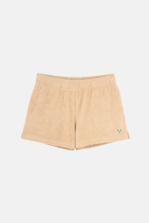Panda Terry Women's Shorts - Light Brown
