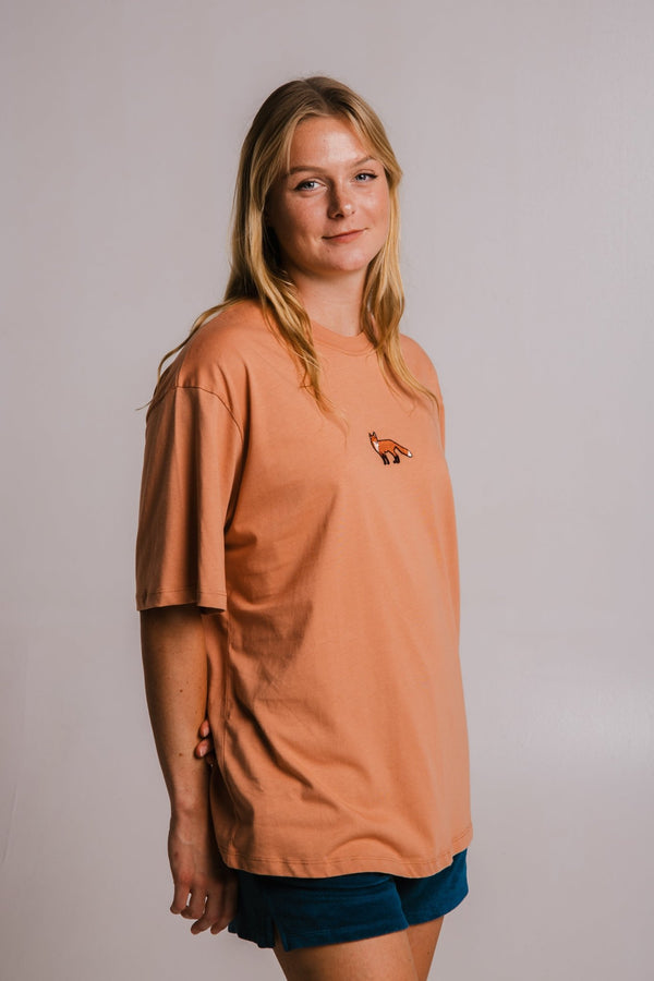 Red Fox Oversized T-shirt - Terracotta