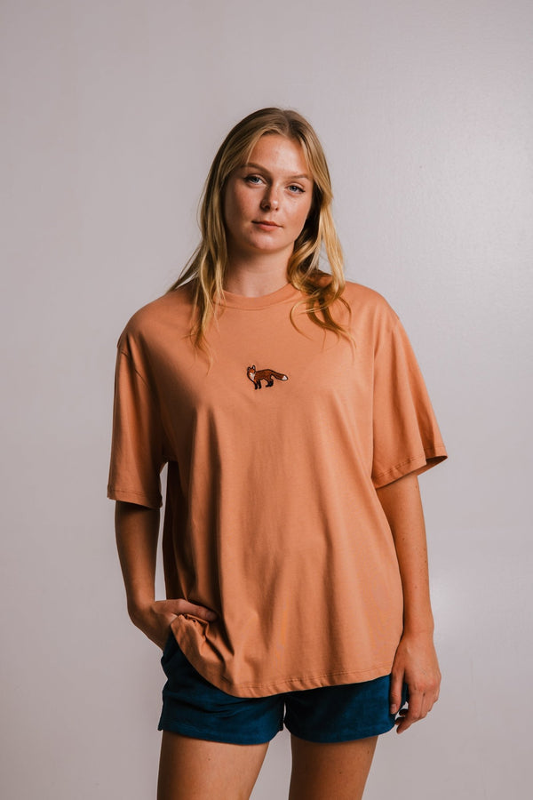 Red Fox Oversized T-shirt - Terracotta