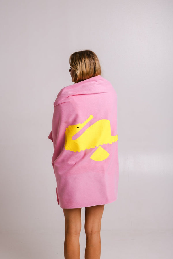 Seahorse Peshtemal - Pink