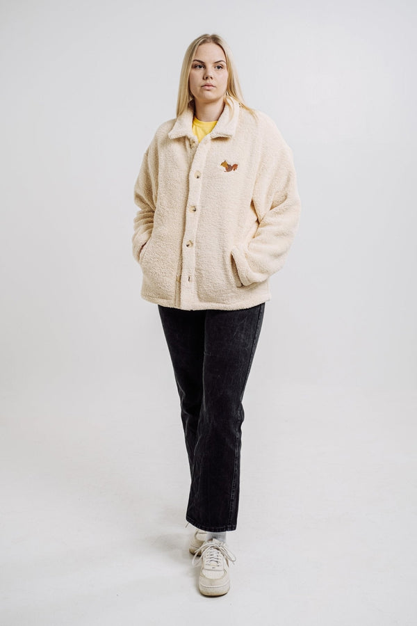 Squirrel Sherpa Jacket - Parchment Beige