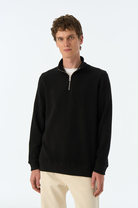 Pure Form Quarter-Zip Sweatshirt - Black