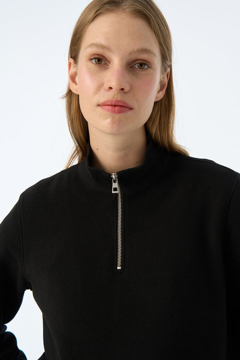 Pure Form Quarter-Zip Sweatshirt - Black