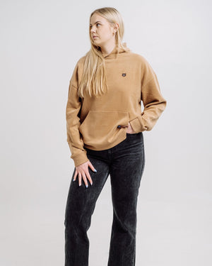 Sossu Brown Bear Pocket Hoodie - Beige