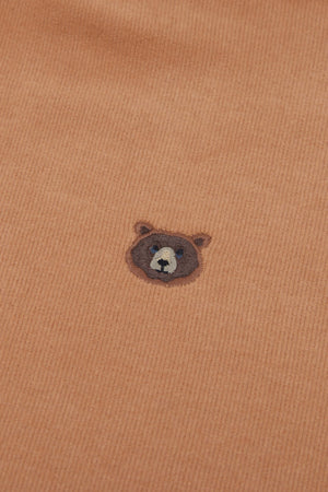 Sossu Brown Bear Pocket Hoodie - Beige