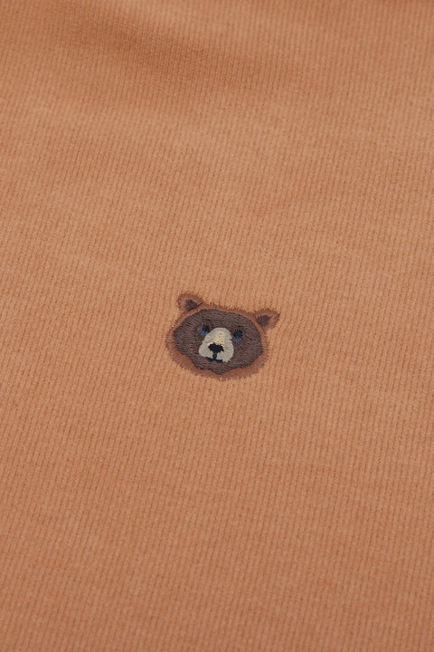 Sossu Brown Bear Pocket Hoodie - Beige