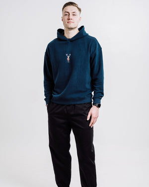 Sossu Deer Hoodie - Indigo Blue
