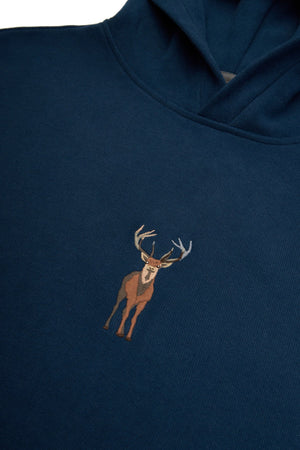 Sossu Deer Hoodie - Indigo Blue