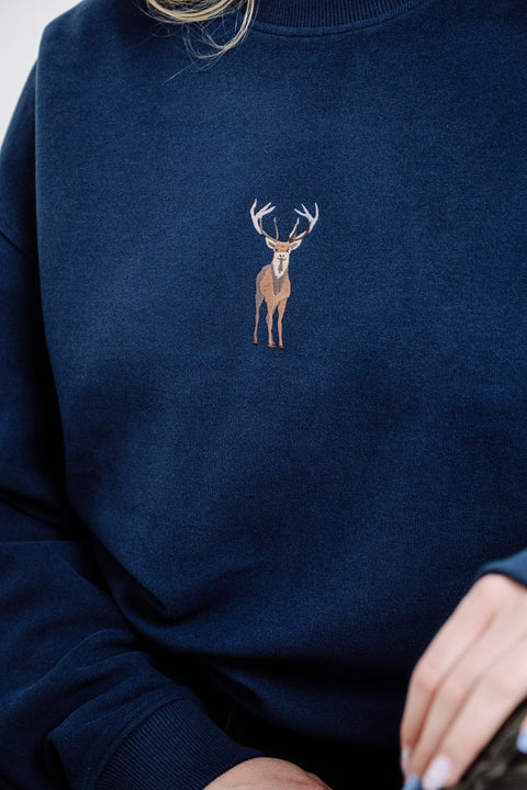 Sossu Deer Sweatshirt - Indigo Sinine