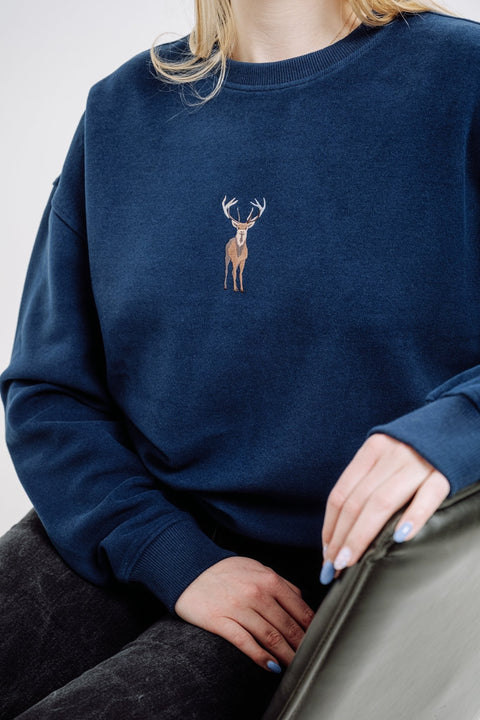 Sossu Deer Sweatshirt - Indigo Sinine