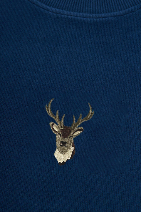 Sossu Deer Sweatshirt - Indigo Sinine