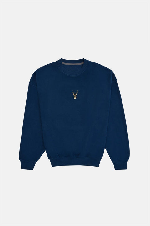 Sossu Deer Sweatshirt - Indigo Blue