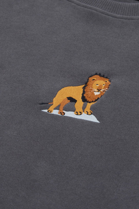 Sossu Lion Sweatshirt - Anthracite