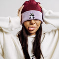 Sossu Panda Beanie - Burgundy/Lilac