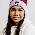 Sossu Panda Beanie - Burgundy/Lilac