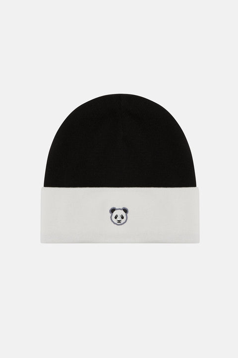 Sossu Panda Beanie - Ecru/Black