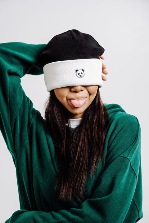 Sossu Panda Beanie - Ecru/Black