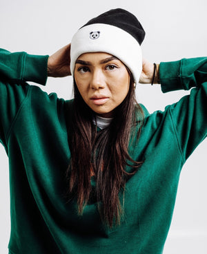 Sossu Panda Beanie - Ecru/Black