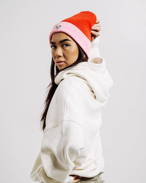 Sossu Panda Beanie - Pink/Red