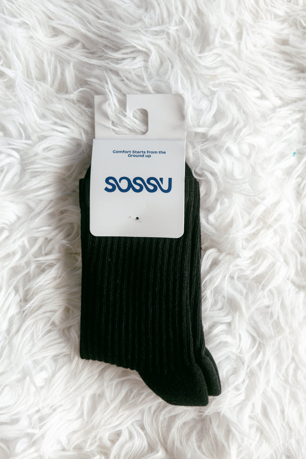 Pure Form Towel Socks - Black