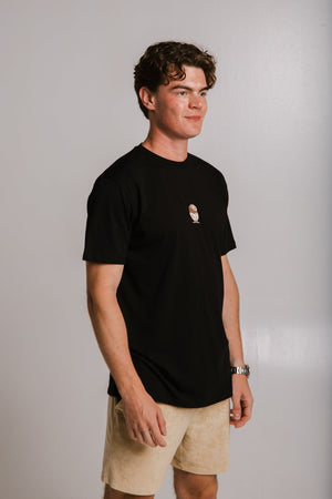 Sossu Barn Owl T-shirt - Black