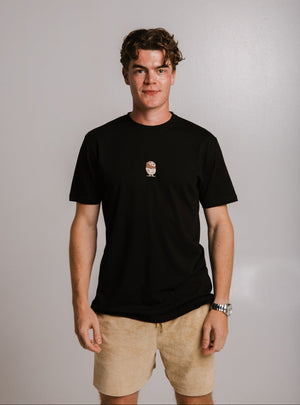 Sossu Barn Owl T-shirt - Black