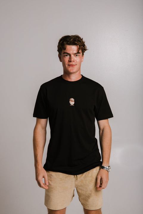 Sossu Barn Owl T-shirt - Black