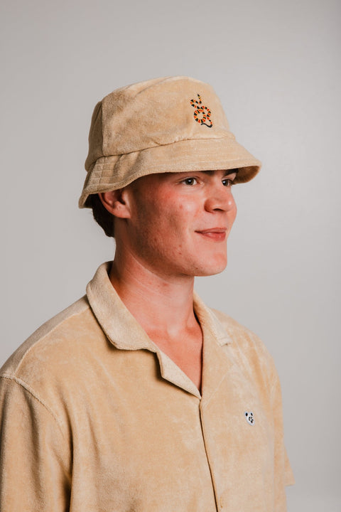 Sossu Coral Snake Terry Bucket Hat - Brown