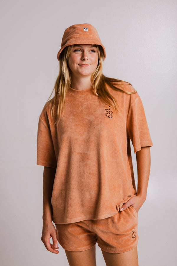 Coral Snake Terry T-shirt - Terracotta