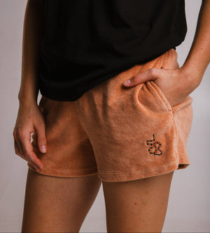 Sossu Coral Snake Terry Women Short - Brown