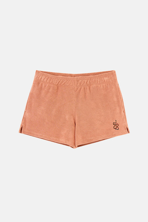 Sossu Coral Snake Terry Women Short - Brown