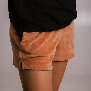 Sossu Coral Snake Terry Women Short - Brown