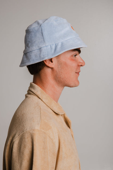 Sossu Crab Terry Bucket Hat - Light Blue