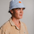 Sossu Crab Terry Bucket Hat - Light Blue