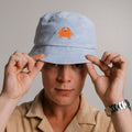 Sossu Crab Terry Bucket Hat - Light Blue