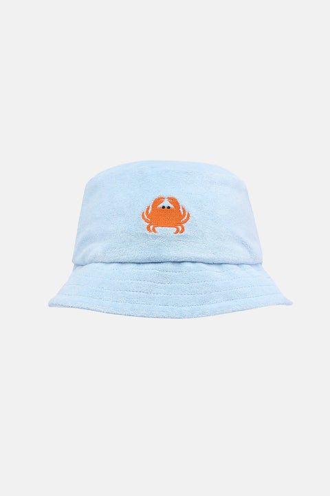 Sossu Crab Terry Bucket Hat - Light Blue