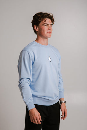Sossu Emperor Penguin Soft Fleece Sweatshirt - Light Blue