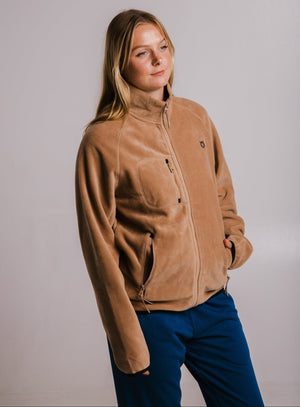 Sossu Grizzly Bear Full Zip Fleece - Beige