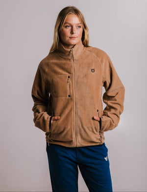 Sossu Grizzly Bear Full Zip Fleece - Beige