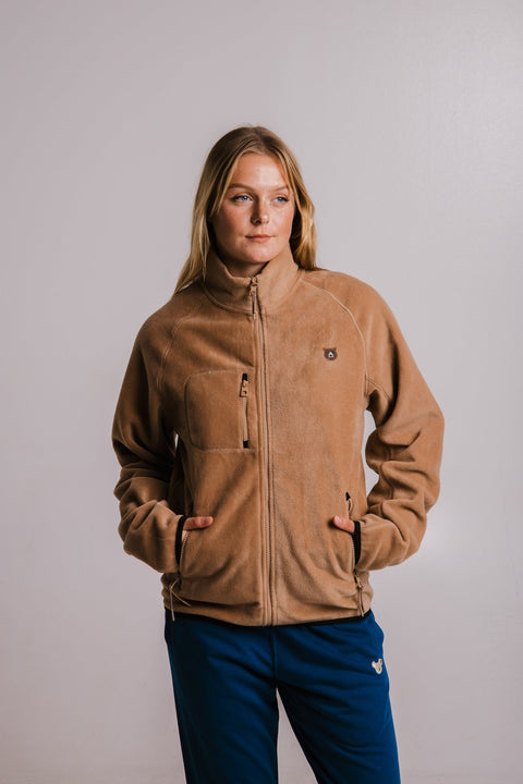 Sossu Grizzly Bear Full Zip Fleece - Beige