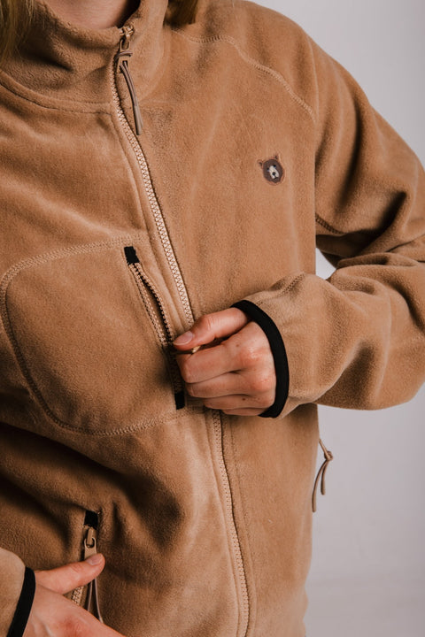 Sossu Grizzly Bear Full Zip Fleece - Beige