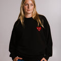 Sossu Heart Sweatshirt - Black