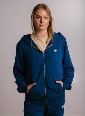 Sossu Koala Soft Fleece Full Zip Hoodie - Navy Blue