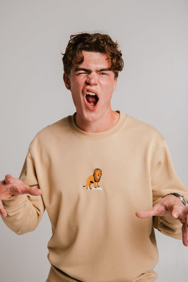 Lion Soft Fleece Men's Matching Set 1 - Light Brown